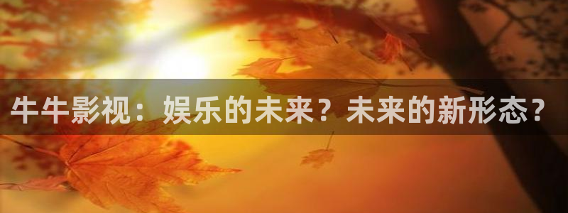 上海麥田：牛牛影視：娛樂(lè)的未來(lái)？未來(lái)的新形態(tài)？